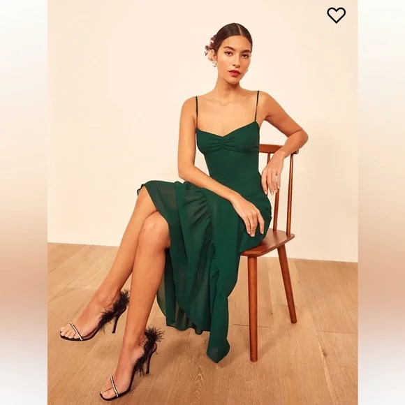 Reformation Emersyn Green Evening Dress - Picture 8 of 10